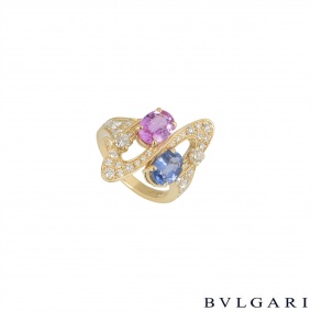 Bvlgari Yellow Gold Diamond & Multi-Gem Ring